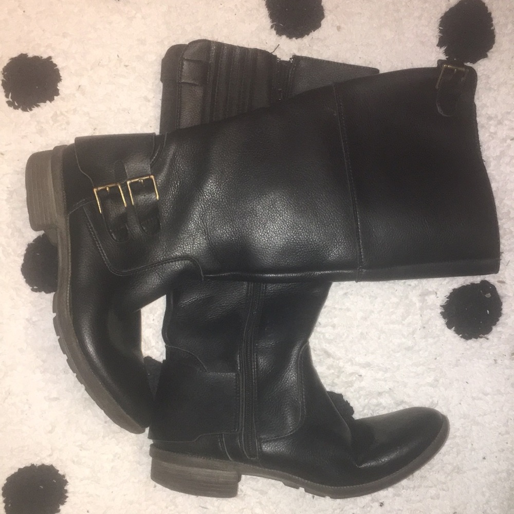 clarks size 9 warm black tall boots